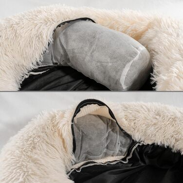 Кругле ліжко для собак, м'яке гніздо-лежанка для тварин, діаметр 60 см