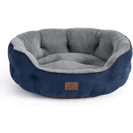 Ліжко для котів BEDSURE, двостороння подушка, 63x53x20 см, м'яке та пране, для котів і малих собак, темно-синє