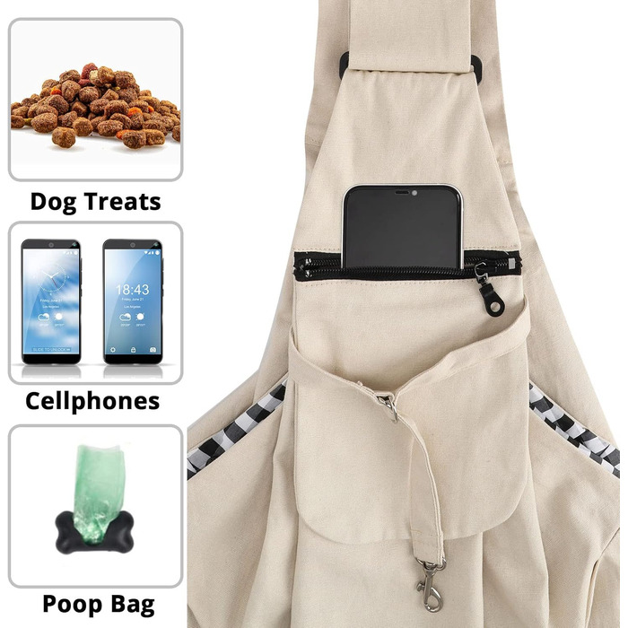 Транспортна сумка для собак та інших домашніх тварин Lyneun, регульована, дихаюча, для прогулянок та активного відпочинку (біла)