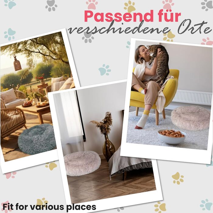 DEFACTO Лежанка для собак, м'який лежак для тварин, лежанка-кошик з високими бортиками, неслизьке дно, розмір 3XL (120x120 см), антрацит