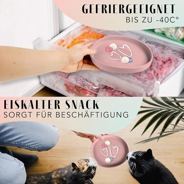 Миска для котів ne&no Nala Collection - широка силіконова миска для корму | Миска для котячого корму | Силіконова миска для котів (рожевий)