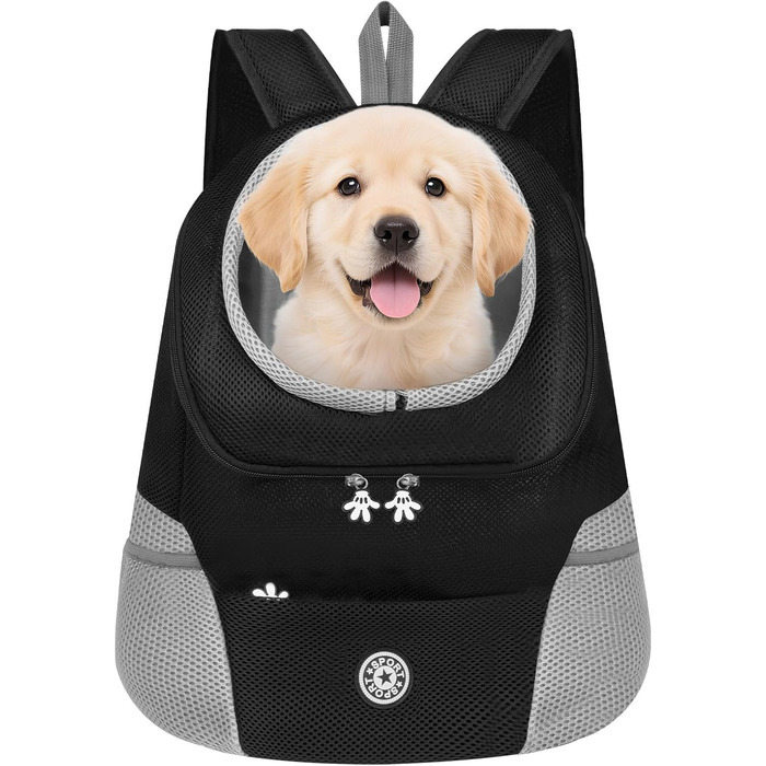 Рюкзак для тварин Adiwo з сітчастим вікном, дихаючий, легкий, для собак та котів (до 7,5 кг), портативний, складаний, дизайн 