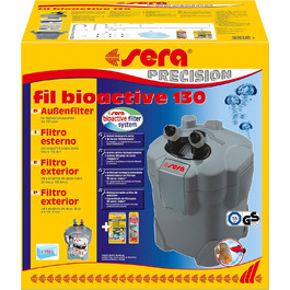 Зовнішній біоактивний фільтр sera fil bioactive 130 для прісноводних акваріумів до 130 л, біологічний, готовий до підключення, оптимальні фільтруючі матеріали, продуктивність 300 л/год
