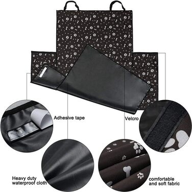 Захисна вологостійка підстилка для багажника авто з боковими захистами для собак (184x105x33 см, блакитна)