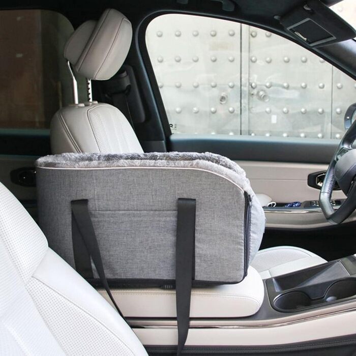 Автокрісло для собак, консоль для авто, автокрісло для маленьких собак, автокрісло на заднє сидіння, тепле автокрісло для тварин з ручкою, аксесуари для авто для тварин