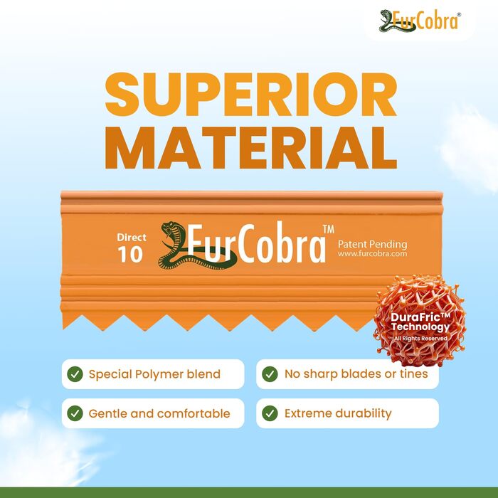 Щітка для грумінгу домашніх тварин Direct 10 - м'яка, без металевих лез, 9 см, для собак та котів