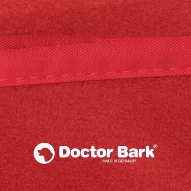 Doctor Bark М'яка флісова ковдра для собак, гігієнічна, пральна до 95°C, для дивана й лежака, 120x90 см, червона, Німеччина