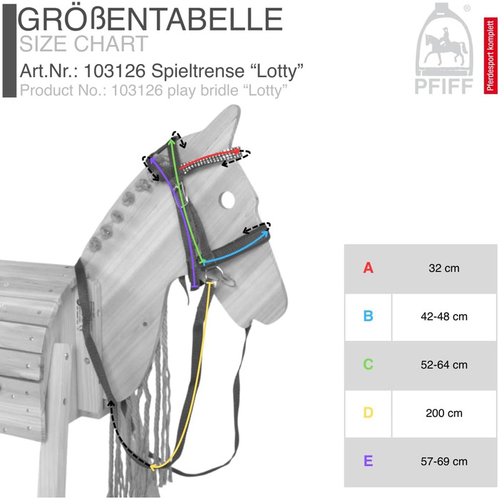 Зауваження для іграшкових коней PFIFF 'Lotty' (103126), універсальний розмір, фіолетовий