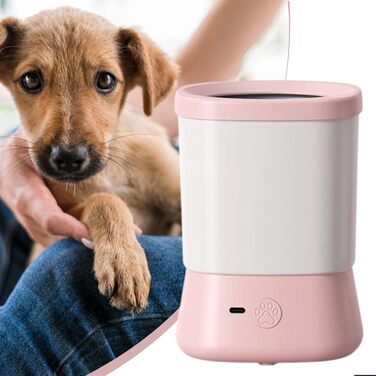 Очисник лап для собак - портативна щітка для лап, 2 швидкості, водонепроникний, ідеальний для миття лап та прогулянок (Рожевий)