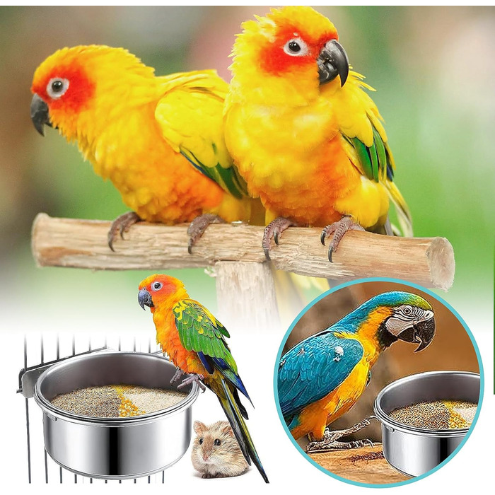 Годівниця та миска для гризунів та птахів Vogelkäfig-Futterstation, 2 шт.