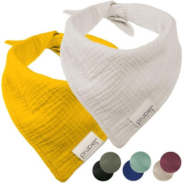 Нашийник для собак PiuPet® 2 шт. Нашийник для великих собак, стильний бандана для собак великих та малих порід, жовто-сірий колір, розмір L (76x53x53 см)