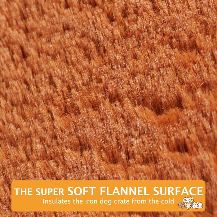 Килимок для собак, м'який та теплий, 90x70 см, помаранчевий, PS085