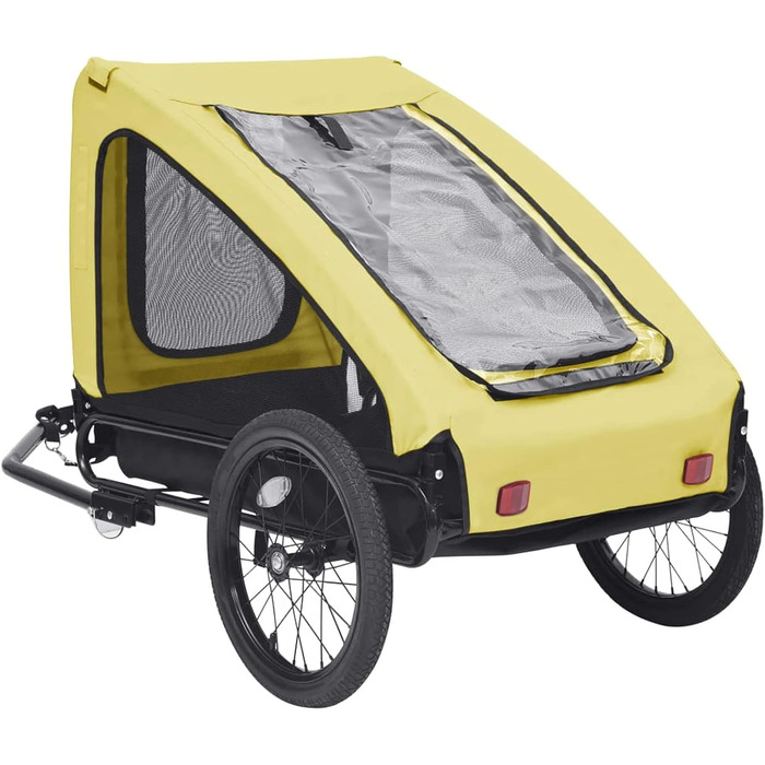 Фahrрадіантний причіп для велосипеда Tidyard: для собак, домашніх тварин, з функцією джоггінгу, складний, жовто-чорний