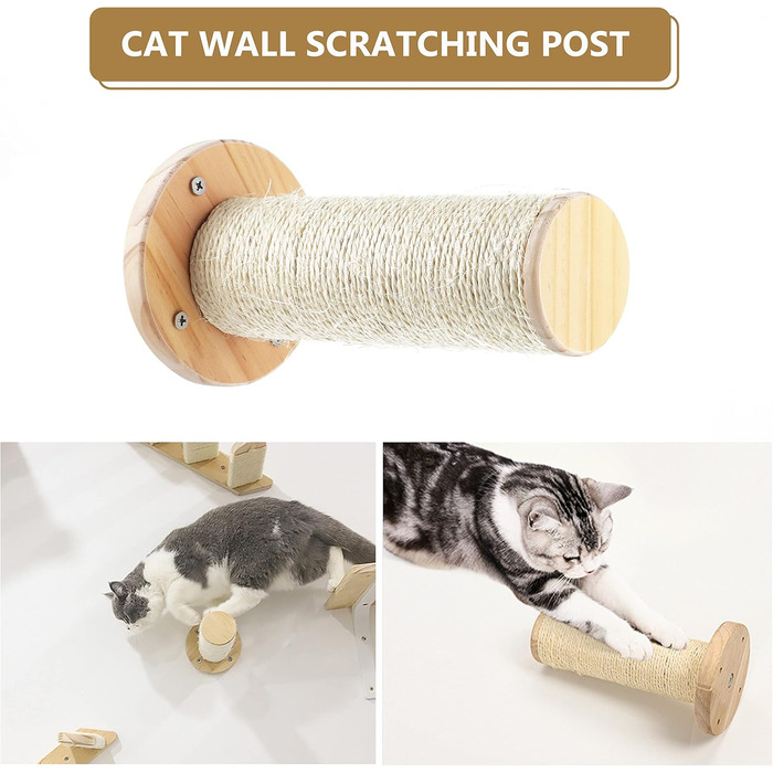 Сходинка для котів DaizySight на стіну: комплекс для лазіння, ігри та відпочинку (2 циліндри)