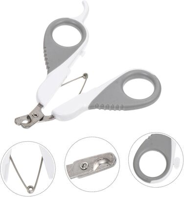 BESPORTBLE 2 шт. Кусачки для нігтів домашніх тварин: для собак та котів. Сталеві кусачки з вигнутим ножем для безпечної та безболісної догляду за нігтями.