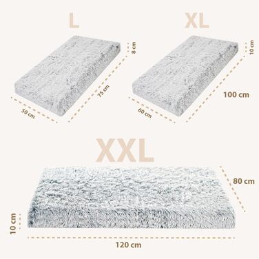 Крісло-ліжко для собак Amazinggirl 120x80 см - м'яке, зручне, для малих, середніх та великих собак, сірого кольору, з можливістю прання