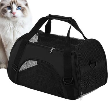 Транспортна сумка для тварин, переноска для кошенят, чорна, водонепроникна, легка, дихаюча, для подорожей, кемпінгу, прогулянок