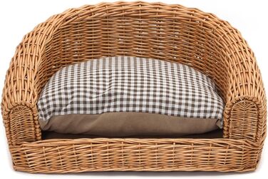 Кругле ліжко для собак та котів Tier Bett Prince з плетіння, 57x42 см