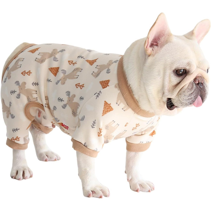 Піжама для собак BT Bear Fette Hundekleidung, тепла та м'яка, для осені та зими, костюм для собак та котів, одноцільний, розмір XXL (довжина спини 38-42 см)