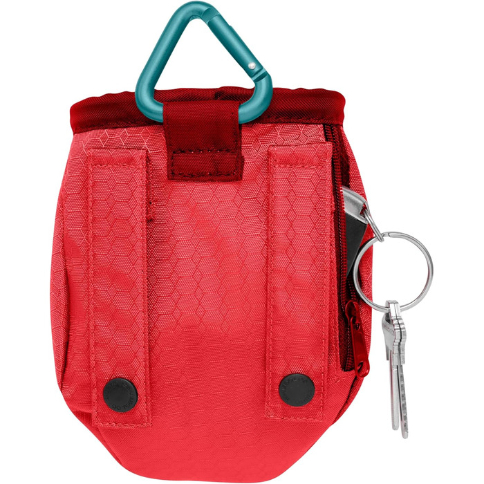 Сумка для тренування собак Kurgo Keksbeutel, червона, з кліпсою та карабіном