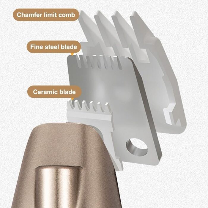 Електрична машинка для стрижки тварин з LED-підсвічуванням, бездротова, USB, для собак, котів, чорна