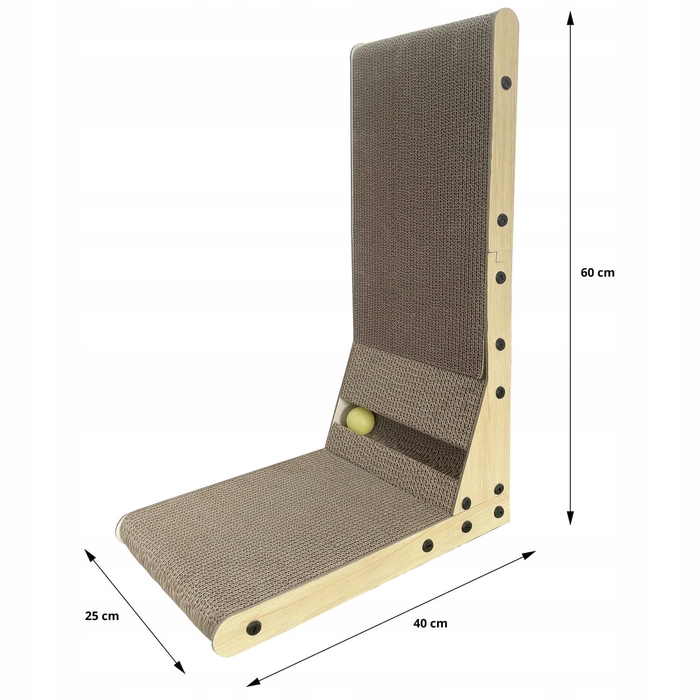 Кутовий кігтеточка для котів Mersjo SNAPPY 60 см 2в1