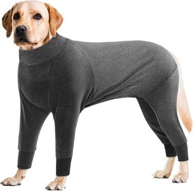 Комбінезон для собак, захисний одяг після операції, захист ран, з довгим рукавом, одяг для відновлення, піжама для домашніх тварин, альтернатива комірцю E, сірий, розмір S