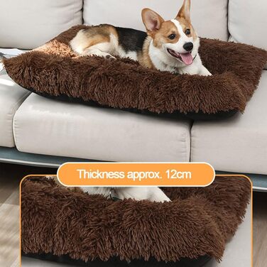 Лежанка для собак FANSU, м'яка, знімна та миється, жовта (XL, 95x65 см)