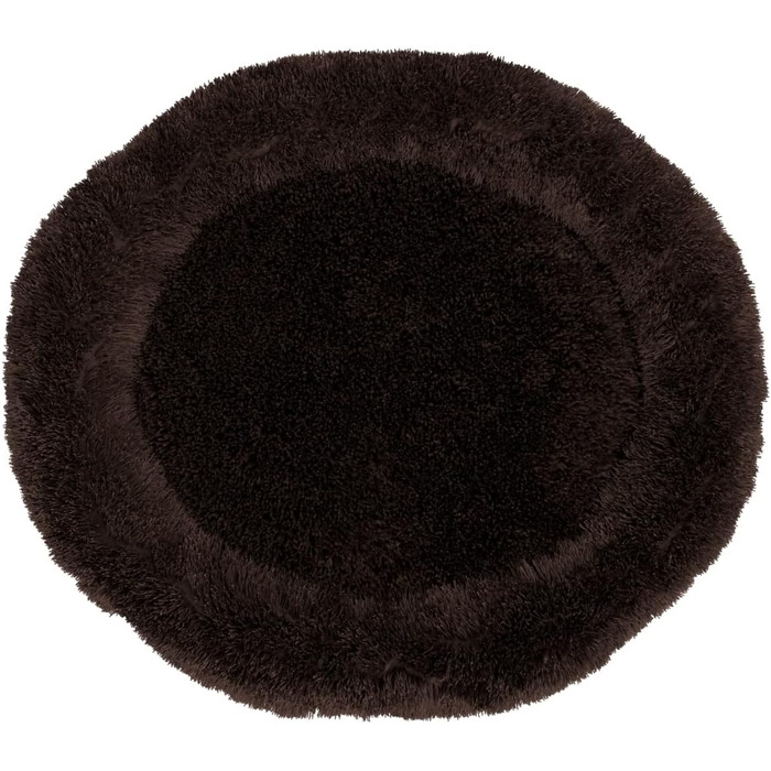 BENNO® Hundebett BALU - Кругле ліжко для собак 70x70x16 см, коричневе, з підстилкою, антиковзаюче, з іграшкою, миється