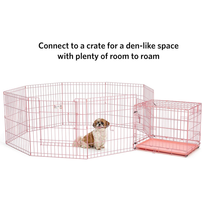 Клітка для собак Midwest Homes for Pets 542-30, металева, розкладна, з дверцятами, 61 x 76 см, золотисто-цинкована