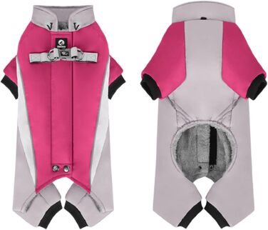 Зимовий теплий пуховик з регульованими лямками та світловідбиваючими смугами, розміри S-L