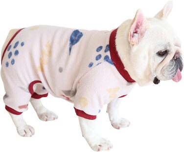 Піжама для собак BT Bear Fette Hundekleidung, тепла та м'яка, для осені та зими, цілісний костюм, підходить для котів, цуценят, маленьких та середніх собак (XXL: довжина спини 38–42 см)