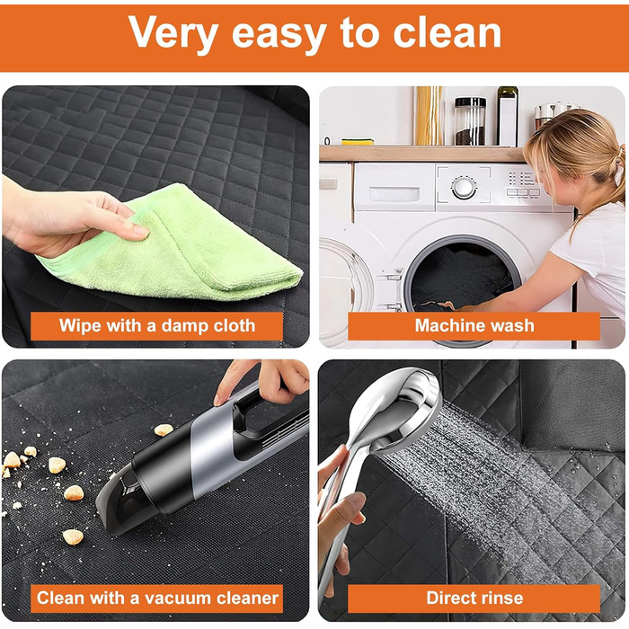 Накладка на заднє сидіння автомобіля для собак, 147 см, водонепроникна, з віконцем, 600D Oxford, захист для заднього сидіння, підходить для SUV та універсалів