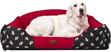 Собаче ліжко Hobbydog XLKRLCZK2 - велике, 84 x 65 см, червоне, для собак XL