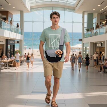 Сумка-переноска для собак і котів ALLOPET, чорний, S. Зручна переноска для маленьких тварин, ідеальна для прогулянок та відпочинку на природі. Дихаюча, для собак та котів.