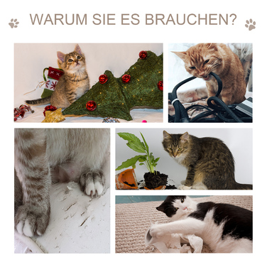 PawHut Cat Tree Натуральне дерево з оббивкою Cat Cave Сизалева колона Лежача поверхня Ігрове дерево для кішок 71,5 x 49,5 x 120 см