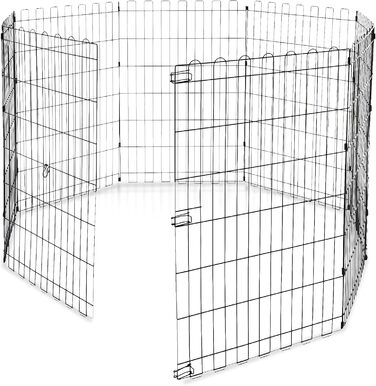 Клітка-вольєр для собак та інших тварин Amazon Basics, металева, складна, 91x91 см
