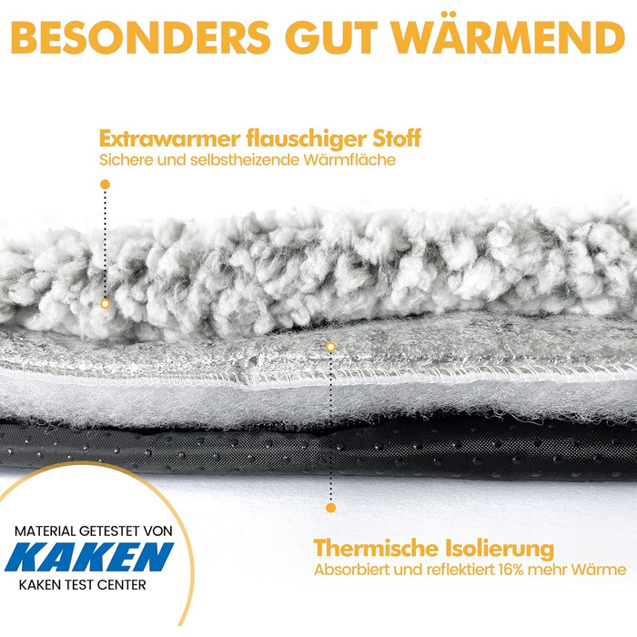 Самогріюча лежанка для котів на підвіконня, м'яка та неслизька, 90 x 28 см (Бежевий)