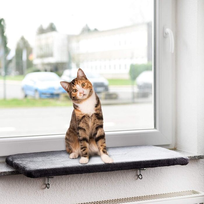 Килимок для котів на підвіконня Snuggly Place, великий, 75 x 35 см, антрацит