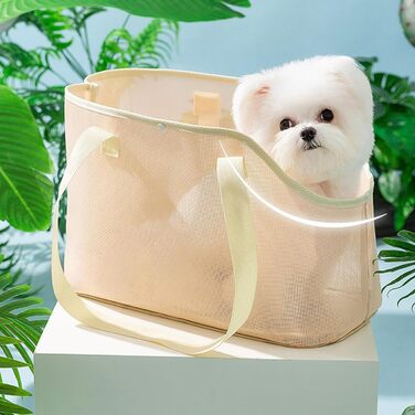 Транспортна сумка для собак та котів з наплічним ременем, легка та дихаюча сітка, анти-уникнення, для кошенят (M)