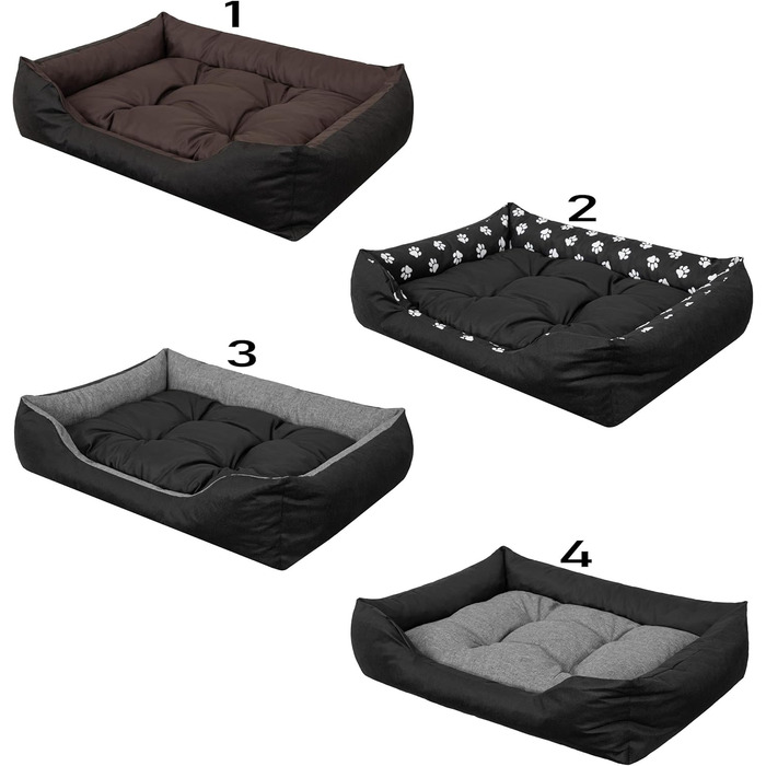 М'яке ліжко для собак та котів з високими бортиками, 84x65 см, графітовий колір