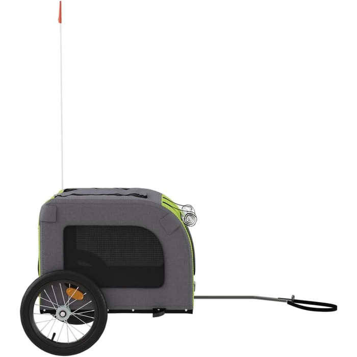 Фаркоп-причіп для велосипеда Gecheer, чорний, для собак, 69x133.5x73.5 см, зелений
