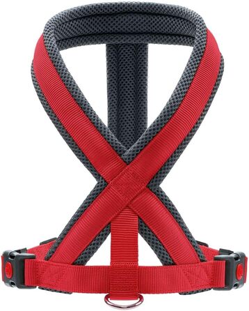 Нашийник для собак HUNTER LONDON COMFORT: дихаюча сітка 3D, 2-ступеневе регулювання, безпечна застібка, міцний, легкий, зручний у догляді, червоний, розмір M