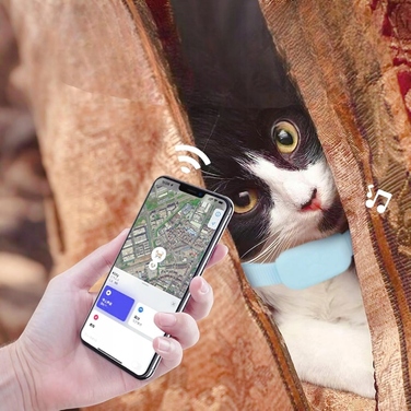 GPS-локатор для котів та собак, трекер на нашийник з підтримкою Apple Find My, iOS та Android