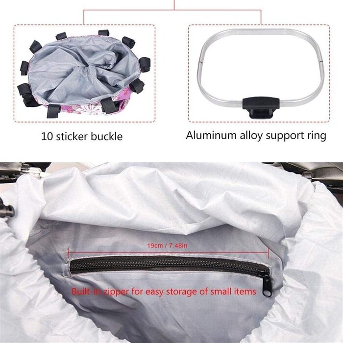 Знімний велосипедний кошик для маленьких тварин - складана передня сумка - портативний візок для котів та собак (фіолетовий)