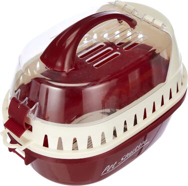 Транспортний бокс для тварин Karlie Transportbox Pet Shuttle L: 25x19x18 см, червоний (10x5x10 см)