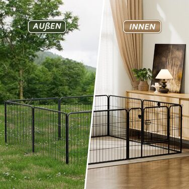 Металевий вольєр для собак та цуценят, переносний загон для тварин, ігровий майданчик на вулицю (12 шт.)