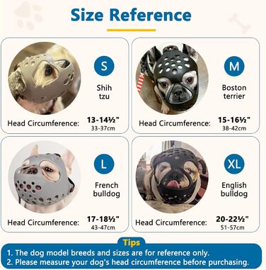 Намордник для собак Mayerzon, силіконовий, для Французького бульдога, Ши-тцу, Мопса, XL