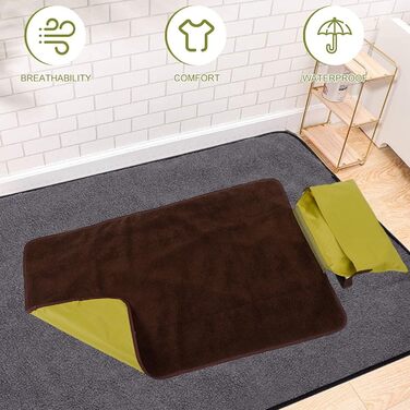 Водонепроникний килимок для тварин Bangminda 100x70 см з сумкою - ідеально для подорожей та кемпінгу (для собак, котів)