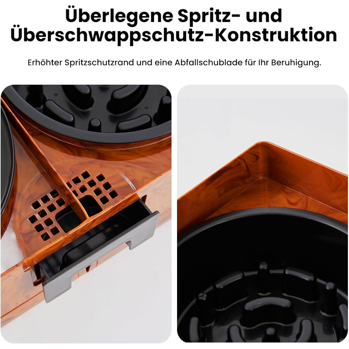 Підвищена годівниця для собак Gardner, 2-в-1: миска для води без розливання та миска для повільного годування з регульованою висотою, 5 рівнів, протиковзна годівниця для середніх та великих собак